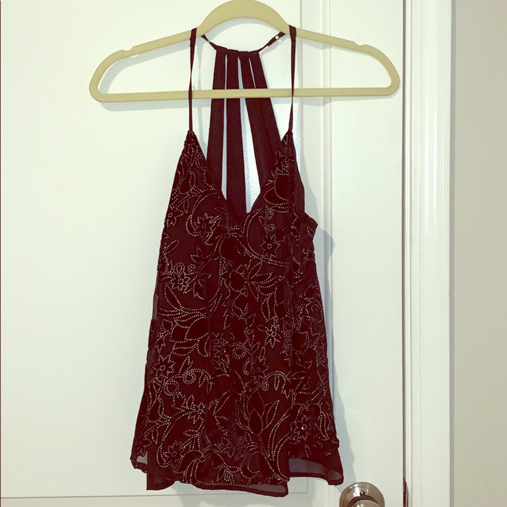 Lucky Brand Black Velvet Top